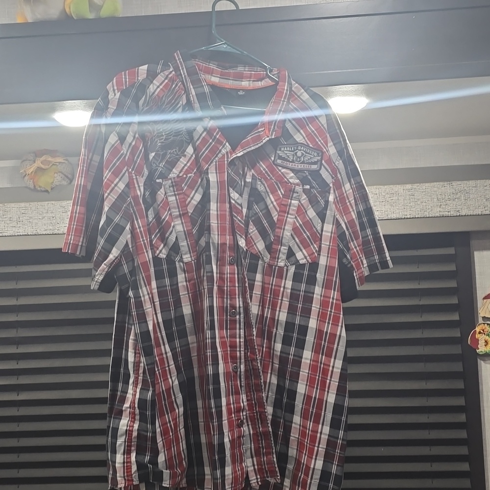 Haley Davidson short sleeve button up
